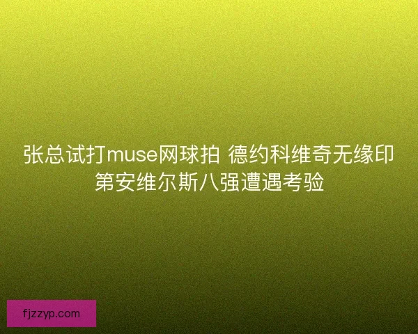 张总试打muse网球拍 德约科维奇无缘印第安维尔斯八强遭遇考验
