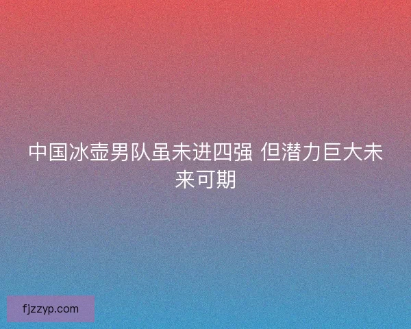 中国冰壶男队虽未进四强 但潜力巨大未来可期