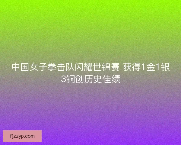 中国女子拳击队闪耀世锦赛 获得1金1银3铜创历史佳绩