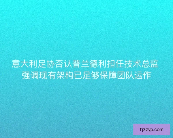 意大利足协否认普兰德利担任技术总监 强调现有架构已足够保障团队运作